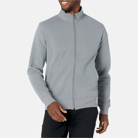 Light Grey Mock Neck Zipper